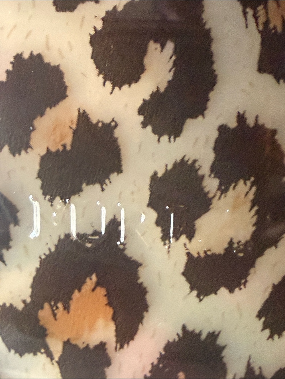 Furla Leopard-Print Dome Satchel with Black Trim and Pom-Authentic!! - Picture 11 of 11